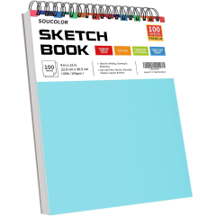 100-Sheet Spiral Bound Artist Sketchbook Pad