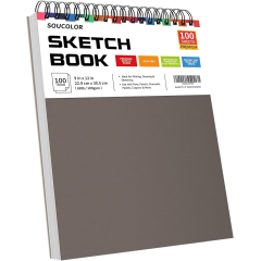 100-Sheet Spiral Bound Artist Sketchbook Pad