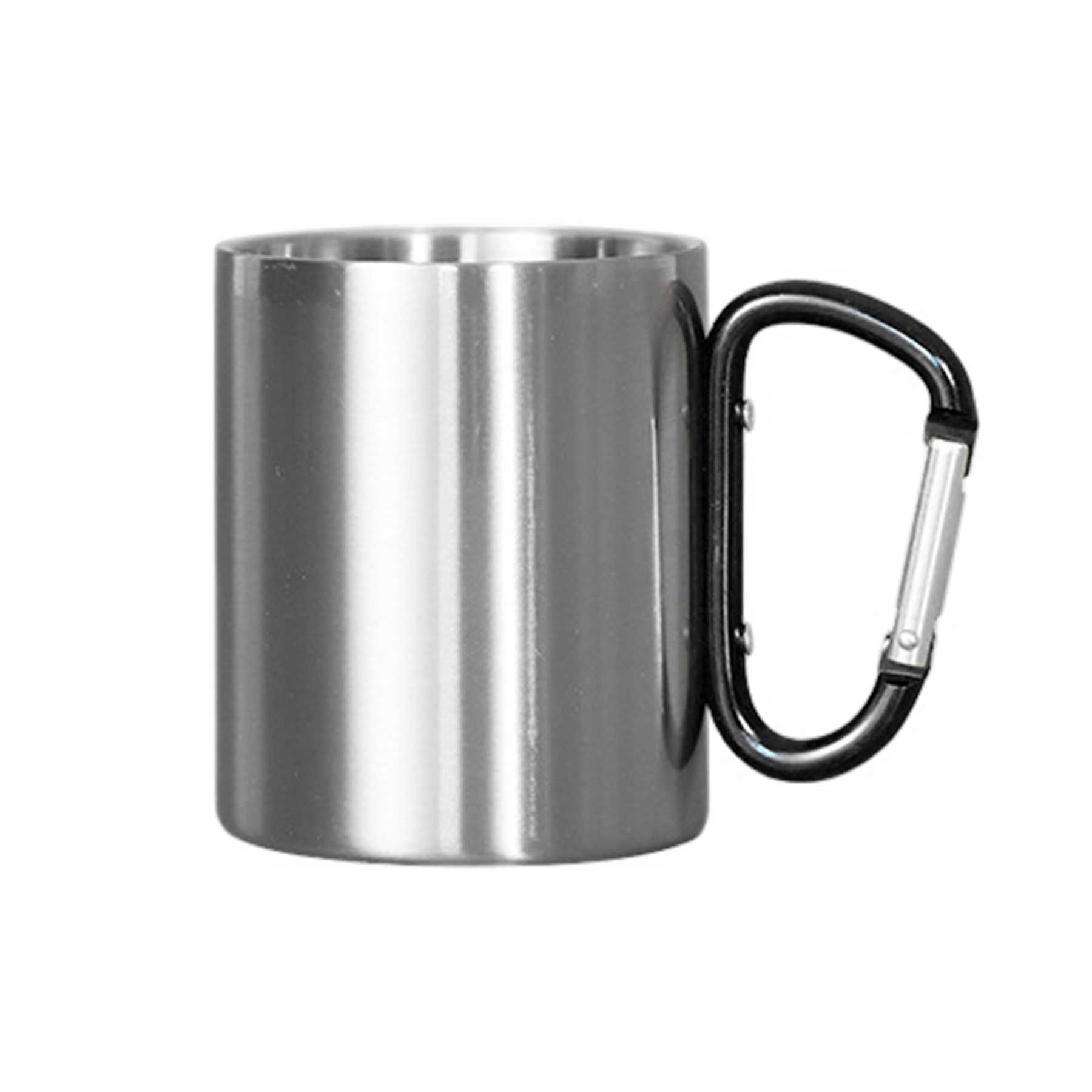 10 Oz. Stainless Steel Carabiner Handle Camping Mug