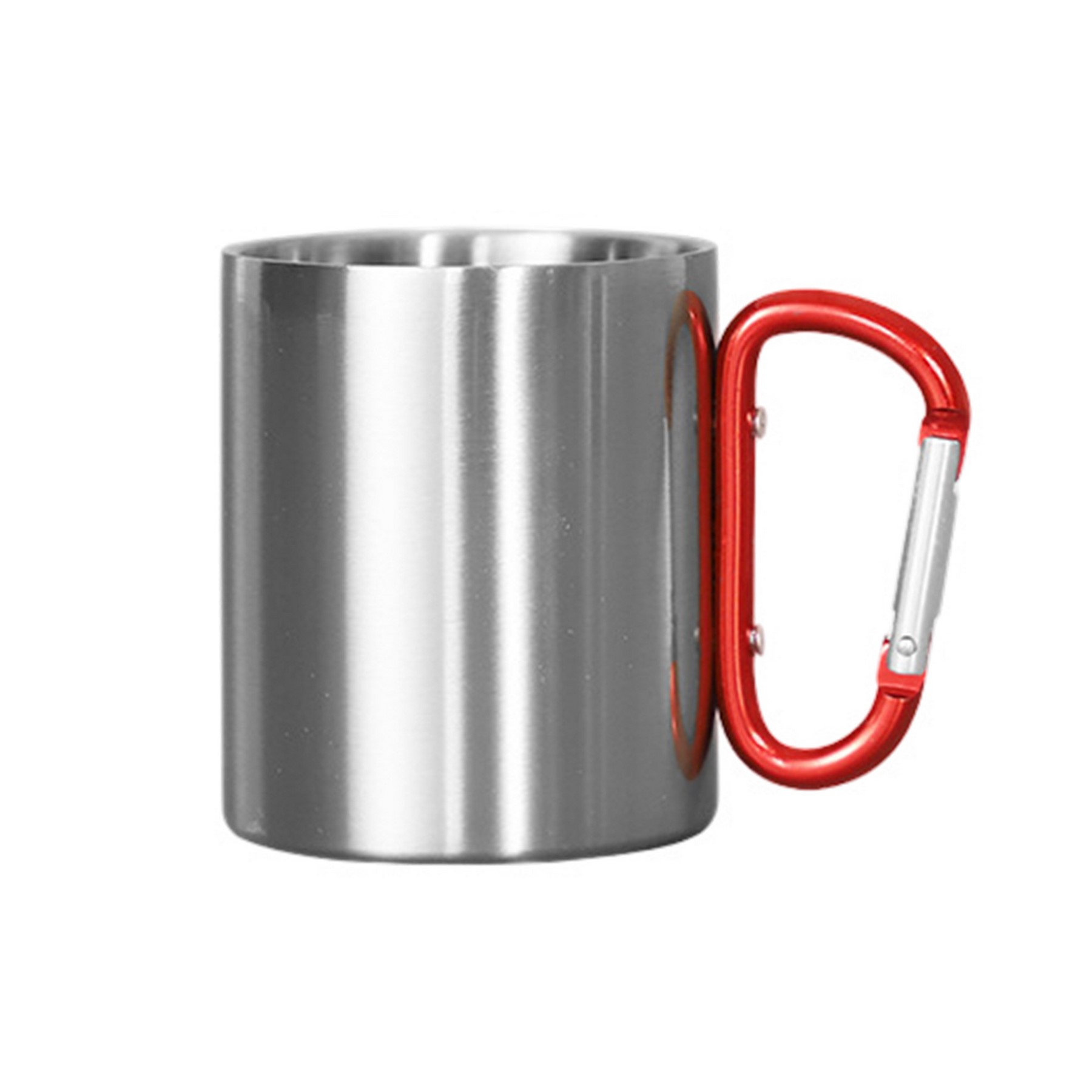 10 Oz. Stainless Steel Carabiner Handle Camping Mug