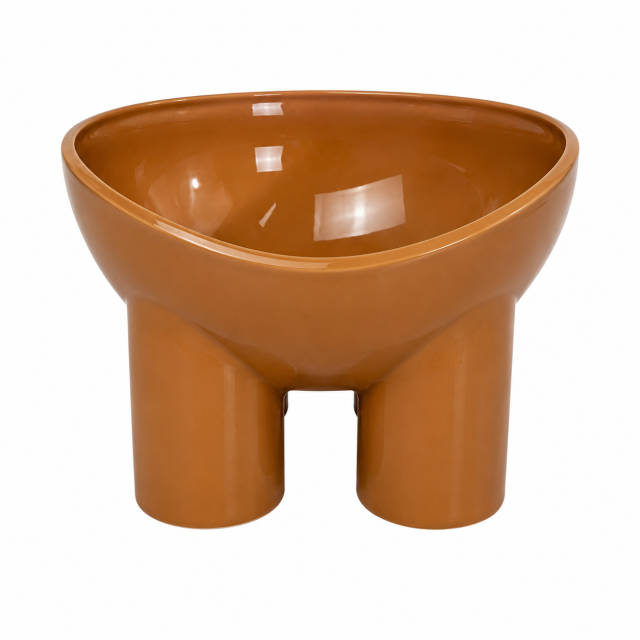 13 OZ Elephant Leg Neck Tall Slanted Elevated Pet Feeding Bowl