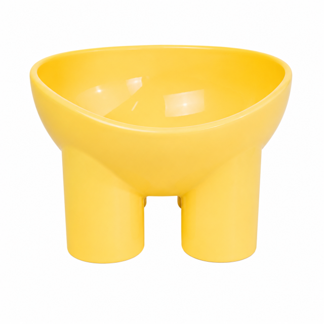 13 OZ Elephant Leg Neck Tall Slanted Elevated Pet Feeding Bowl