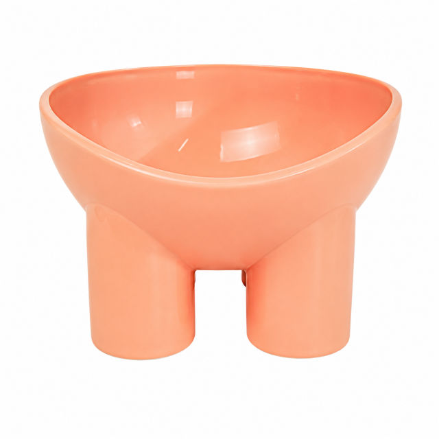 13 OZ Elephant Leg Neck Tall Slanted Elevated Pet Feeding Bowl