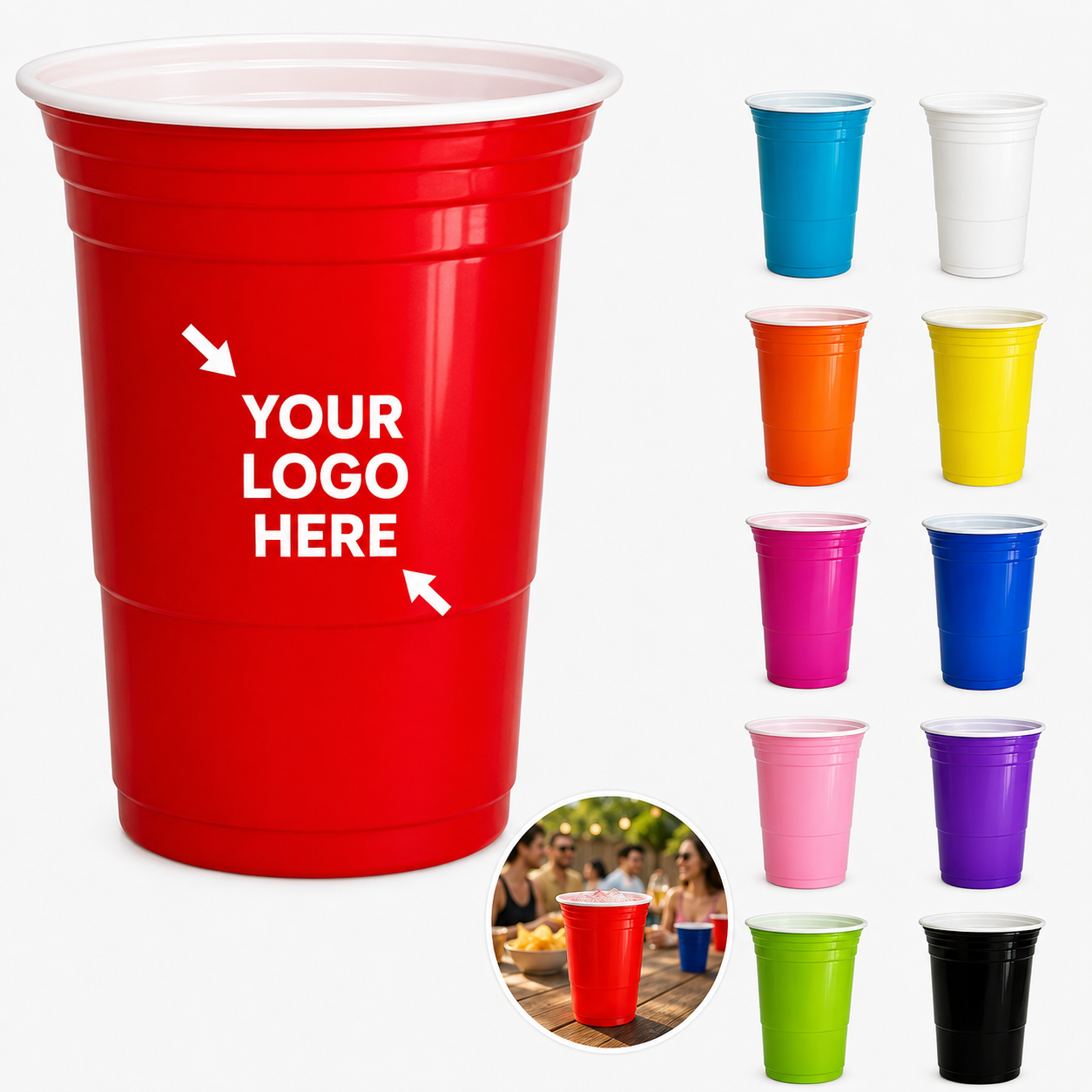 16 Oz Reusable Plastic Party Cup