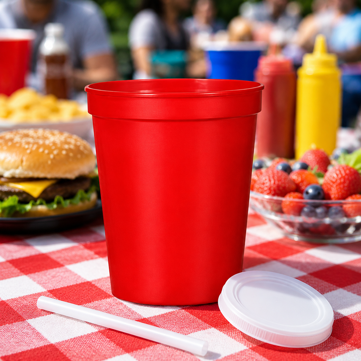 16 Oz Reusable Polypropylene Stadium Cup Set