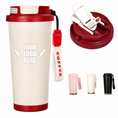 17.9oz Stainless Steel Insulated Coffee Tumbler with Straw Lid