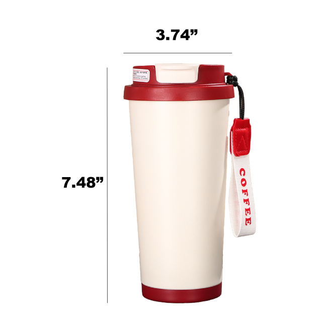 17.9oz Stainless Steel Insulated Coffee Tumbler with Straw Lid