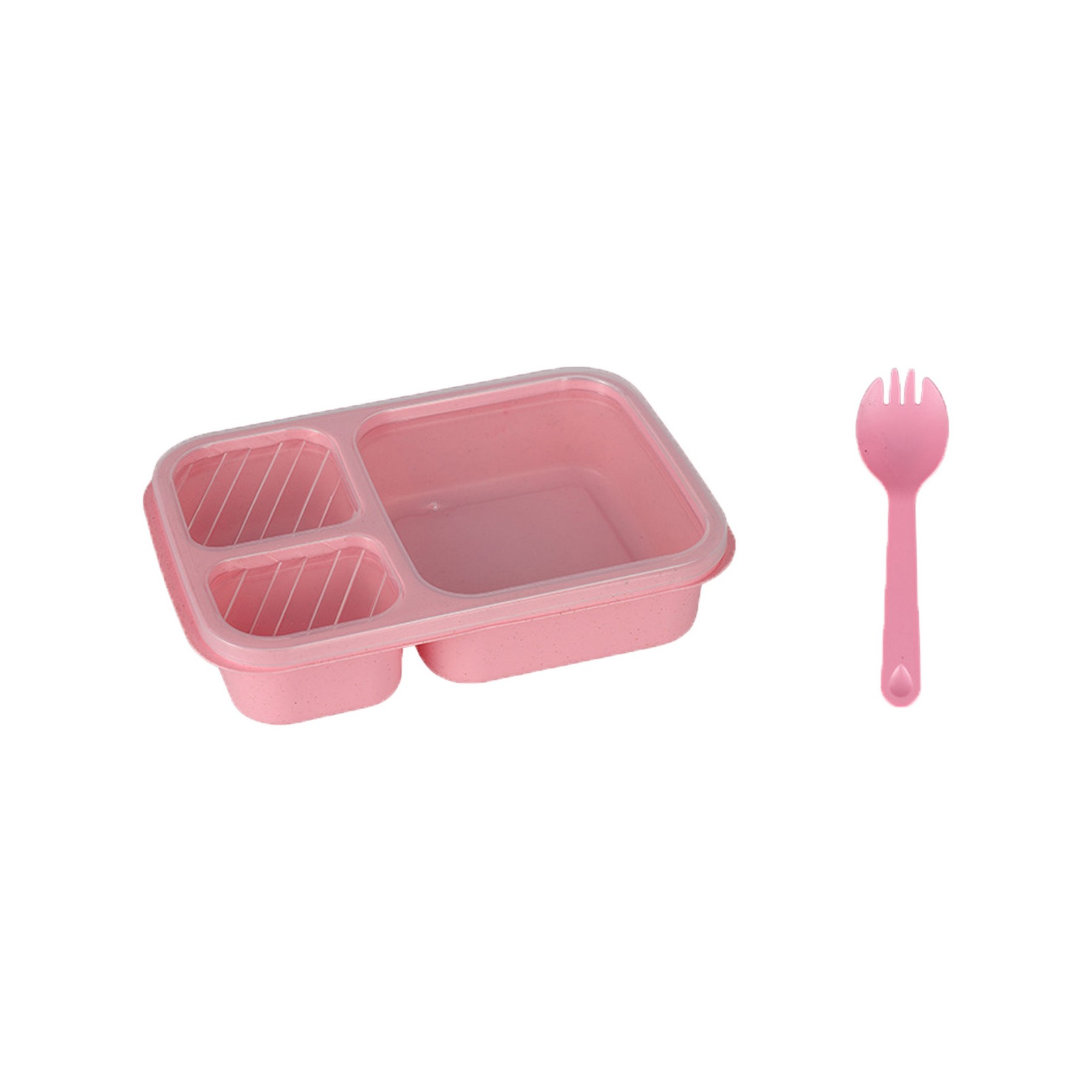 3-Compartment Eco Wheat Straw Bento Lunch Box