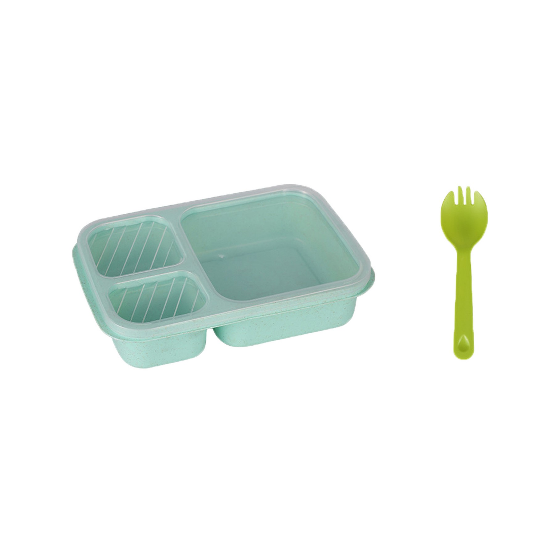 3-Compartment Eco Wheat Straw Bento Lunch Box