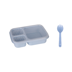 3-Compartment Eco Wheat Straw Bento Lunch Box