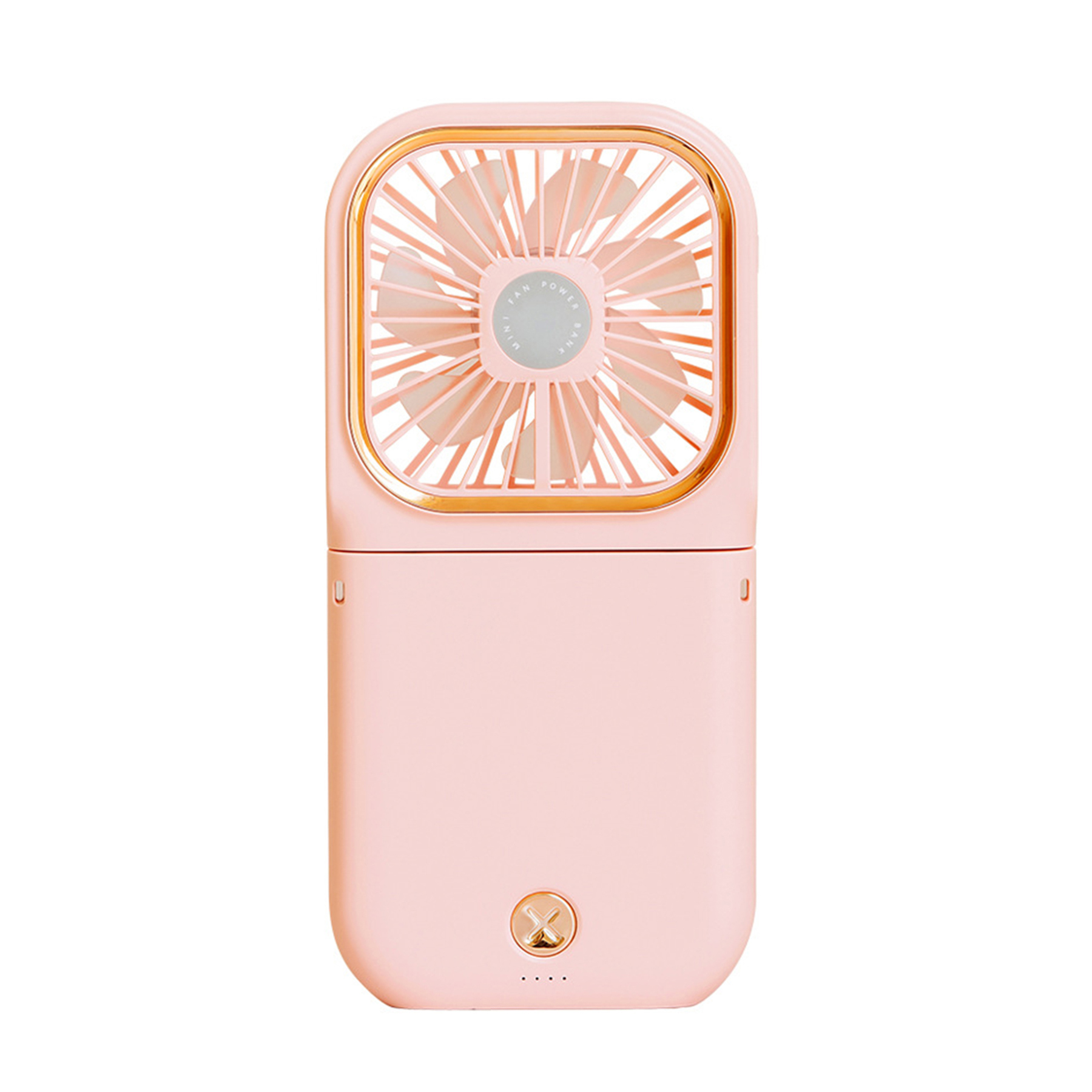 3-in-1 Foldable Mini Fan Power Bank with Phone Stand & Lanyard