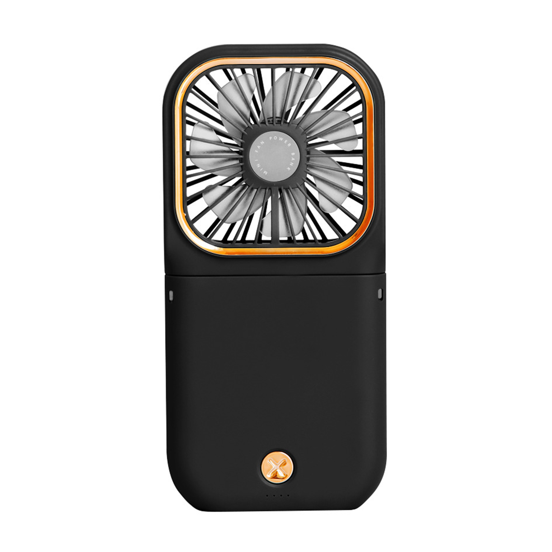 3-in-1 Foldable Mini Fan Power Bank with Phone Stand & Lanyard