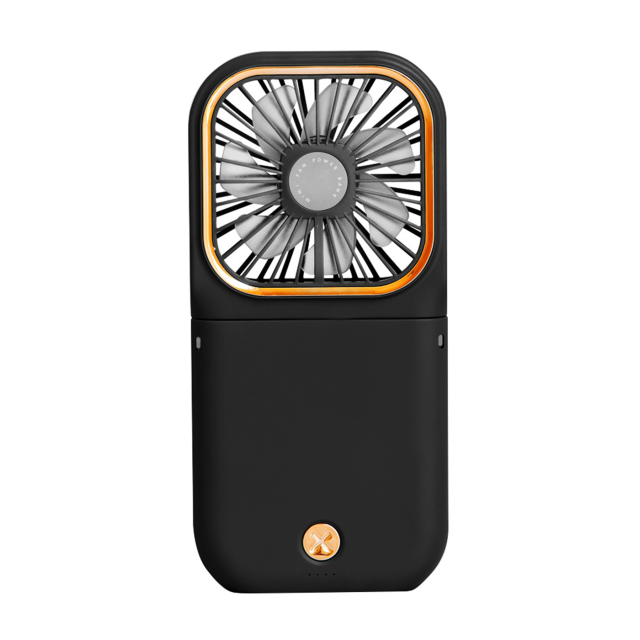 3-in-1 Foldable Mini Fan Power Bank with Phone Stand & Lanyard