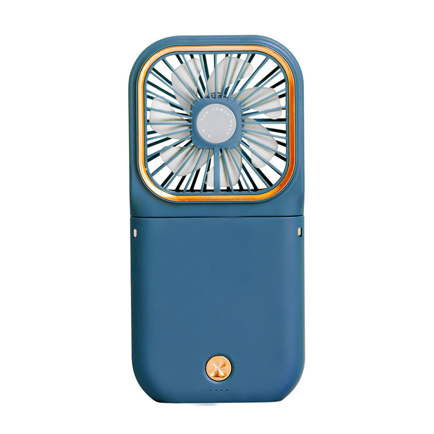 3-in-1 Foldable Mini Fan Power Bank with Phone Stand & Lanyard
