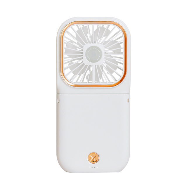 3-in-1 Foldable Mini Fan Power Bank with Phone Stand & Lanyard