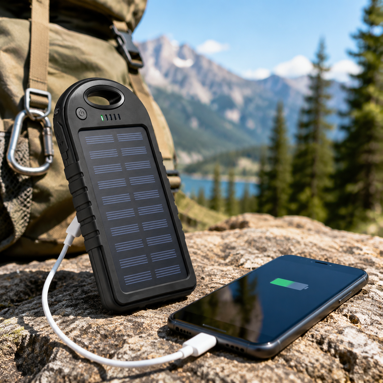 4000mAh Solar Wireless Portable Power Bank With Outdoor Charging Design