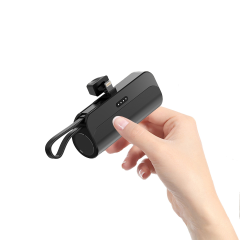 5000mAh Portable Mini Power Bank With Dual Built-In Cables