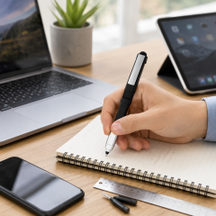 6-In-1 Multifunction Ballpoint Pen With Stylus