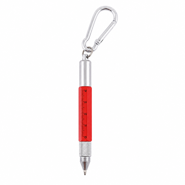 6-in-1 Metal Carabiner Multi-Tool Pen