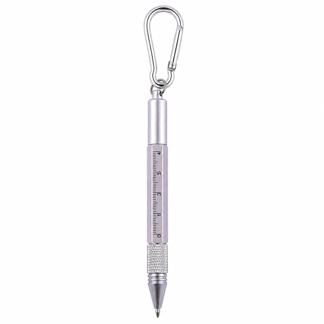 6-in-1 Metal Carabiner Multi-Tool Pen