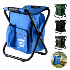 600D Oxford Folding Stool Backpack Cooler Bag