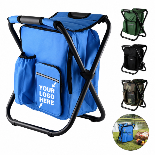 600D Oxford Folding Stool Backpack Cooler Bag