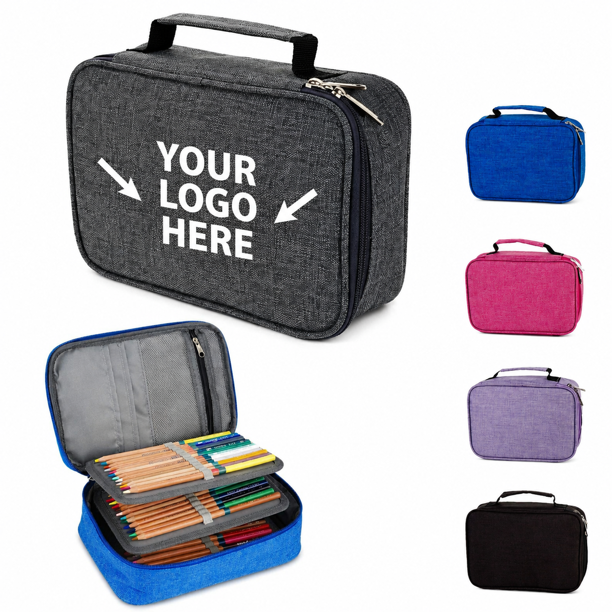 72-Slot Large Capacity Colored Pencil Organizer Case