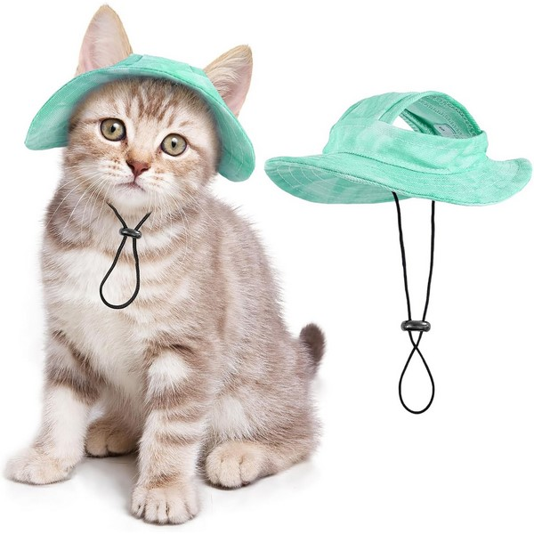 Adjustable Cotton Pet Sun Hat With Chin Cord