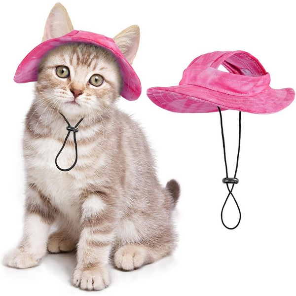 Adjustable Cotton Pet Sun Hat With Chin Cord