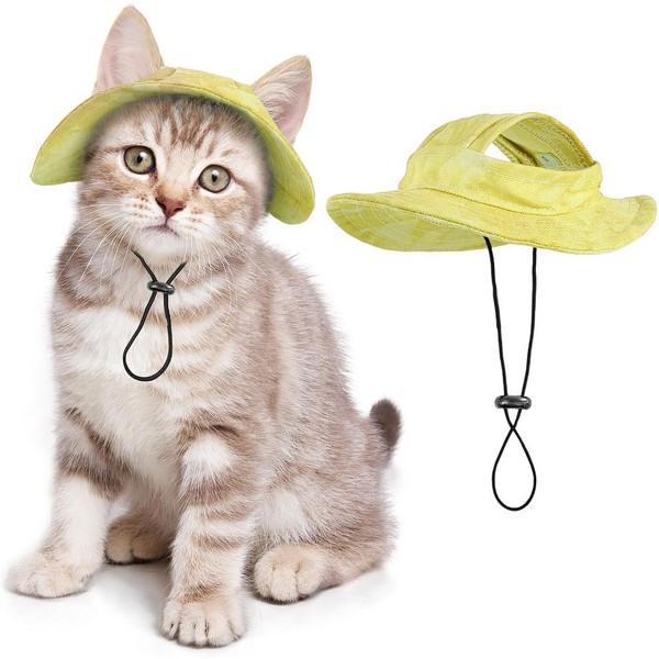 Adjustable Cotton Pet Sun Hat With Chin Cord