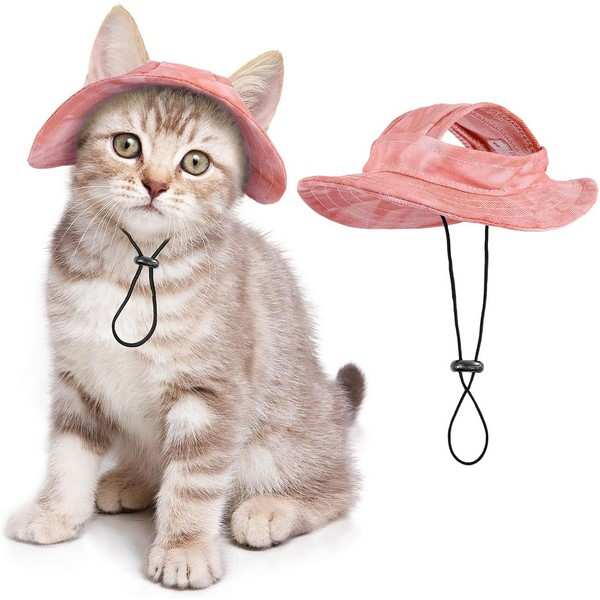 Adjustable Cotton Pet Sun Hat With Chin Cord