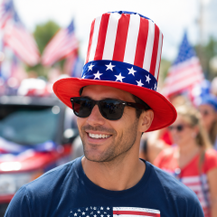 American Independence Day Patriotic Top Hat
