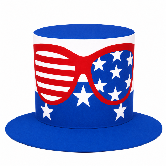 American Independence Day Patriotic Top Hat