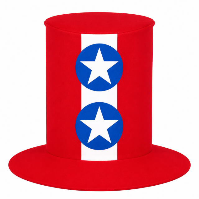American Independence Day Patriotic Top Hat