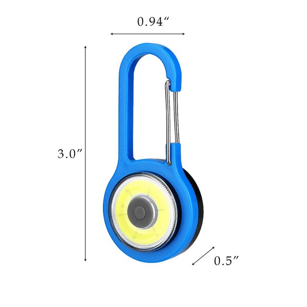 COB LED Carabiner Safety Flashlight