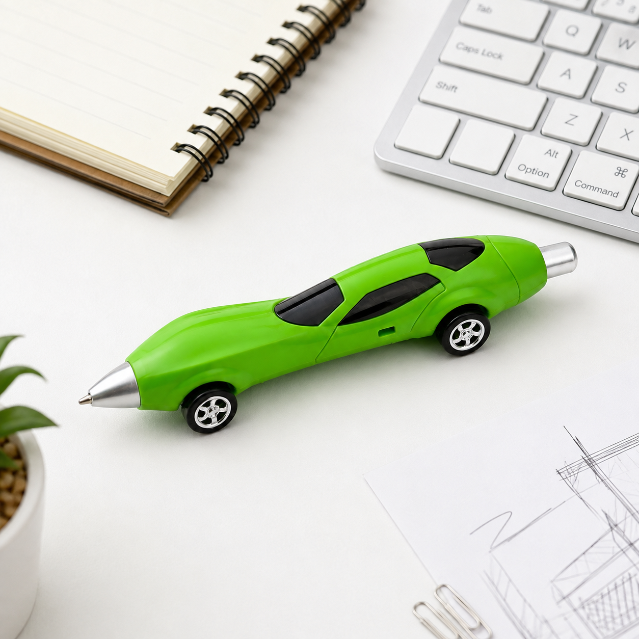Car-Shaped Retractable Plastic Ballpoint Pen