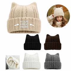 Cat Ear Knit Beanie Hat