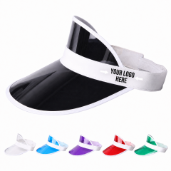 Clear PVC Adjustable Sun Visor Hat
