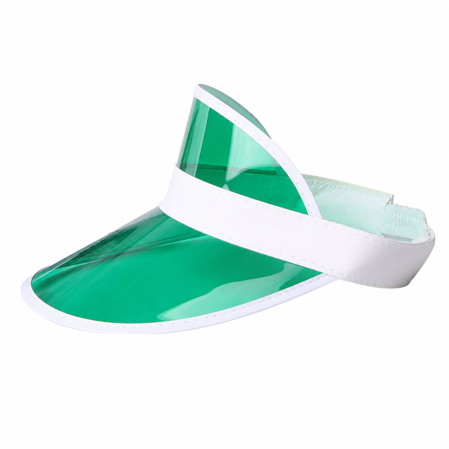 Clear PVC Adjustable Sun Visor Hat