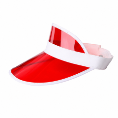 Clear PVC Adjustable Sun Visor Hat