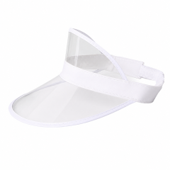 Clear PVC Adjustable Sun Visor Hat