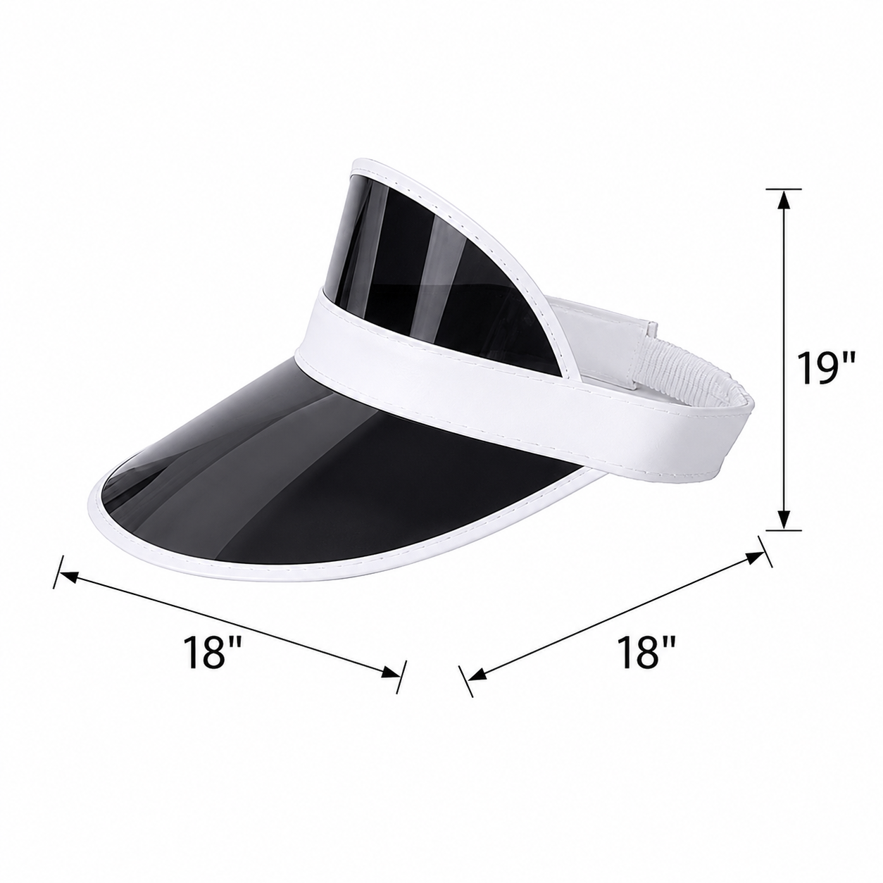 Clear PVC Adjustable Sun Visor Hat