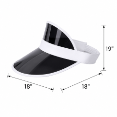 Clear PVC Adjustable Sun Visor Hat