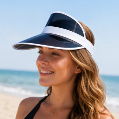 Clear PVC Adjustable Sun Visor Hat
