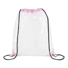 Clear PVC Drawstring Backpack Bag