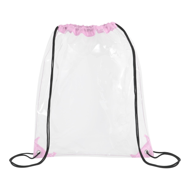 Clear PVC Drawstring Backpack Bag