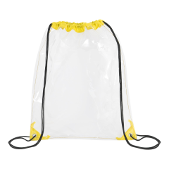 Clear PVC Drawstring Backpack Bag