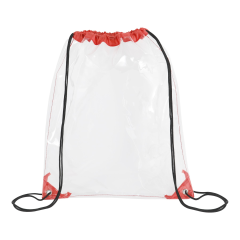 Clear PVC Drawstring Backpack Bag