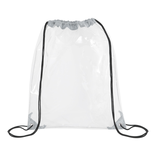 Clear PVC Drawstring Backpack Bag