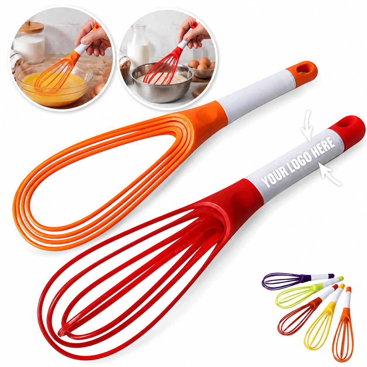 Collapsible Plastic Whisk Kitchen Tool